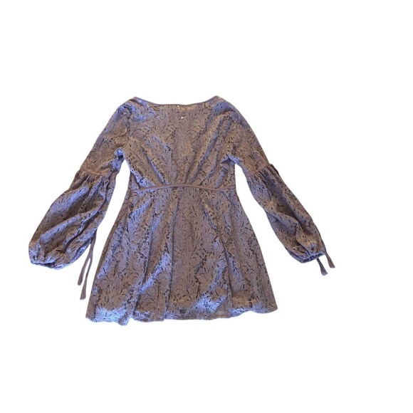 Free People Size‎ PS Moonlight Bay Paisley Long Sleeve Peasant Mini Dress Boho - Picture 8 of 10